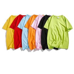 Heren t-shirts t-shirt de couleur unie pour hommes Haut Coren t-shirt dcontract pour hommes 2022 Coton de base 100% paar t-shirt G230309