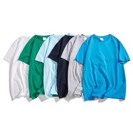 Heren t-shirts t-shirt de couleur unie pour hommes Haut coren t-shirt dcontract pour hommes 2022 coton de base 100% paar t-shirt g230202