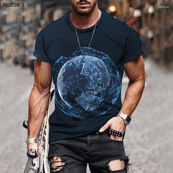 Hommes t-shirts T-shirt mode 3D Graffiti impression haut 2023 été décontracté respirant tissu rétro Style sport