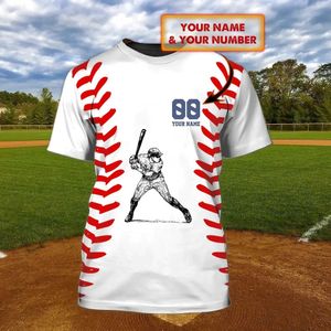 Heren T-shirts T-shirt Grappige 3D Baseball Gedrukt Voor Mannen Outdoor Sport Tops Hip Hop Harajuku Oversized Mode Aanpasbare Tee 230629