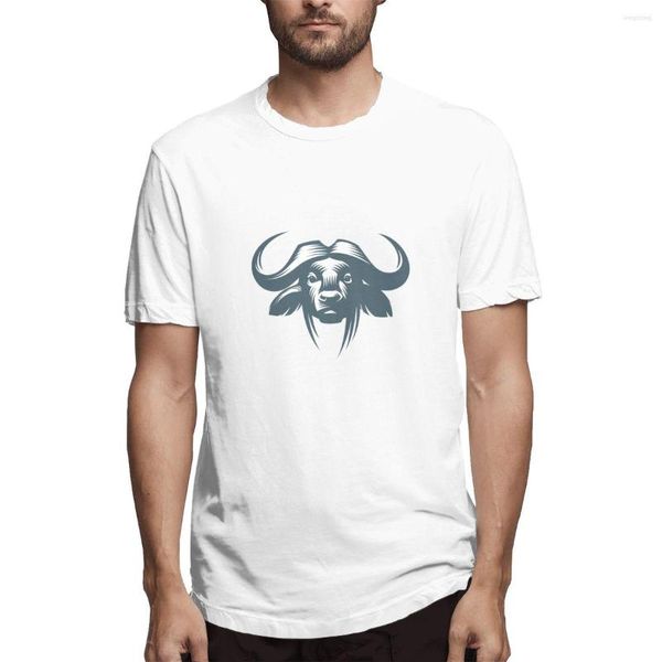 Camisetas para hombres Camiseta Harajuku Impresión divertida Africana Búfal Bull Algodón Algodón Urban Top