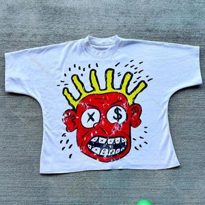 Heren t shirts t-shirt kdis kleine duivel graffiti hiphop geprinte straat korte mouwen t-shirt mannen vrouwen zomer retro losse ronde nek