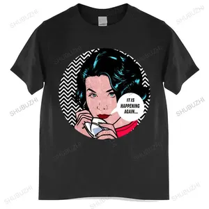 Heren T-shirts T-shirt Heren O-hals Twin Peaks Audrey - It Is Happening Again... Stylisches Mannelijke Katoenen T-shirt Grotere Maat