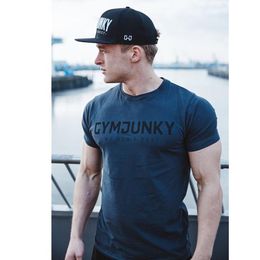 T-shirts T-shirts T-shirt Mannen Korte Mouw Zomer Casual Katoen Running Sport Gym T-shirt Fitness Mannelijke Zwart Wit Workout Kleding Tops