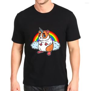 Heren t shirts t-shirt o-neck print hamster wiel knaagdier korte mouwen katoenen topheren op maat gemaakte mode