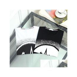 T-shirts pour hommes T-shirt Oblique Imprimer Tees à manches courtes Top Vendre de haute qualité Pure Coton Tendance Sweat à capuche Mode Hommes T-shirts Vêtements Emb Dhifq