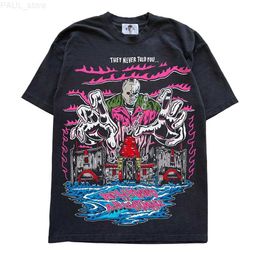 Camisetas de hombre Camiseta Streetwear Anime Casual Ropa para hombre Y2K Estampado de gran tamaño Manga corta O Cuello Tops Camisetas dan servicio a warren lotas L230630