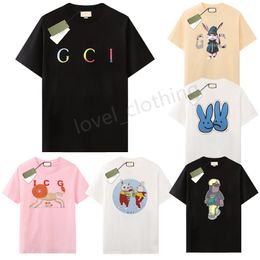 T-shirts pour hommes T-shirt Summer Fashion Mens Womens Designers Graphic T-shirts Loose Short Shirt Tshirt Hoptees Streetwear Letter Shirt