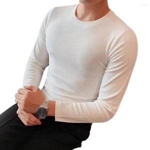 T-shirts T-shirts pour hommes t-shirts beaux tops marque décontractée confortable de haute qualité Muscle masculin à manches longues beaux polyester
