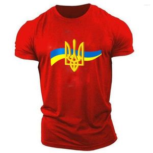 T-shirts pour hommes T-shirt Ukraine chemise surdimensionnée homme hommes vêtements haut vêtements pour hommes loisirs rue football 2022