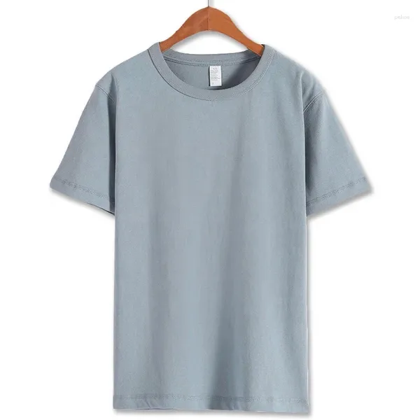 T-shirts pour hommes T-shirt unisexe vêtements de couleur unie chemise blanche blanche simple col rond impression 3D personnalisée