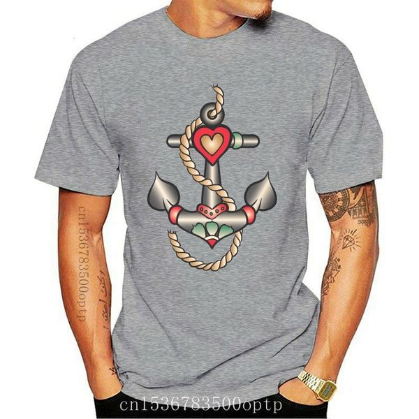 Camisetas de hombre CAMISETA UOMO GRAPHIC SAILOR ANCHOR TATTOO ESTILO ANTIGUO ROCKABILLY VINTAGE NE0123A P Brand Men FashionMen's