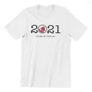 T-shirts pour hommes T-shirts 2023 année du boeuf chemise imprimé coton vêtements en gros Couples correspondant Punk hommes vêtements 32162