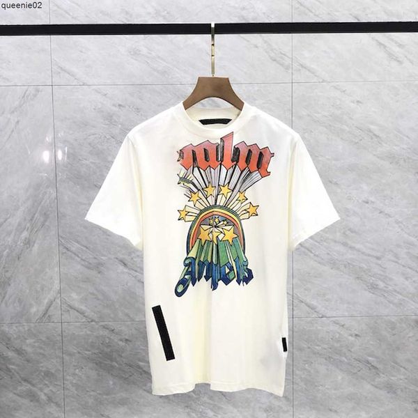 Camisetas para hombres T Shirts Camisa de diseñador Algodón Cuello redondo Impresión Secado rápido Antiarrugas Hombres Primavera Verano Alto Tendencia suelta Manga corta Ropa masculina 14u4