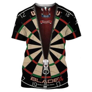 T-shirts pour hommes T-shirts pour respirant Top Tee 6xl 3d Dart Board Print Shirt Mode Casual Bar Unisexe T-shirts à manches courtes 230412