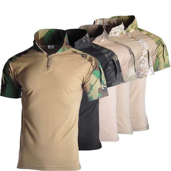 T-shirts pour hommes T-shirts vêtements de chasse pistolets à air chemises tactiques militaires camouflage vêtements pour hommes T-shirts vêtements de balle colorés vêtements de sport J240228