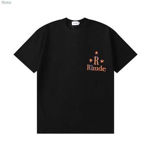 Heren T-shirts T-shirts Rhude t-shirts voor Rhudes Designers Tops Brief Zomer T-shirts Kleding T-shirt met korte mouwen Us Size Teesvrql