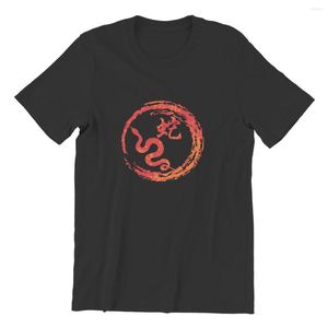 Camisetas para hombre Camisetas Serpiente de signos del zodiaco chino Camiseta Negra Ropa al por mayor Divertida manga corta Kawaii Ropa de talla grande 32111