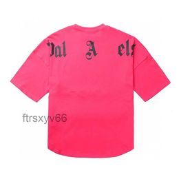 T-shirts pour hommes T-shirts Summer Mens Palm Shir Graffii Shir Palms Palmangel Ciy Designer Limied Inkje Leer Prining Femmes Angels Angles Tees Z20 V7DD VJM4