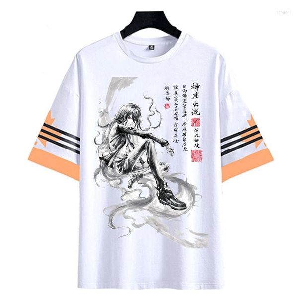 T-shirts pour hommes T-shirts T-shirt Anime Ronpa Dangan Cosplay Costume lavage à l'encre peinture chemise hommes haut pour femme