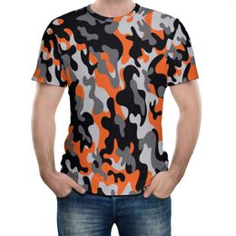 Heren t-shirts t-shirts levendige camouflage roostere latter latter lattice modern design print grafische vintage reis usa size