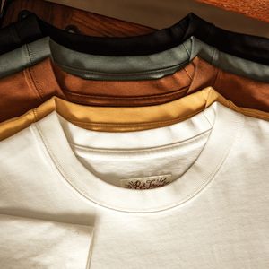 T-shirts pour hommes T1-0009 RockCanRoll Taille asiatique Mans 300gsm Super Heavy Casual Tee Coton T-shirt 6 couleurs 230519