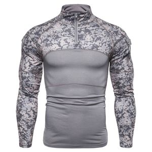 T-shirts masculins camouflage tactique t-shirts athlétiques à manches longues vêtements militaires de combat de combat de combat militaire 230217