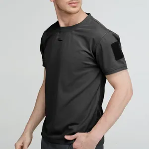 T-shirts pour hommes T-shirt tactique militaire armée chemise de combat été unisexe chemisier sport revers à séchage rapide à manches courtes randonnée formation tee