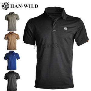 T-shirts pour hommes T-shirts tactiques Hommes Chemise de combat de l'armée Safari Polos Léger Randonnée en plein air Camping T-shirts Vêtements de sport Vêtements de chasse J230602