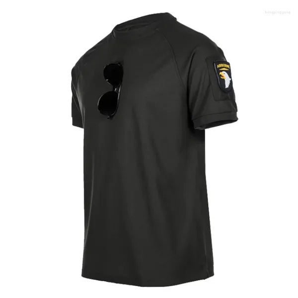 Camisetas para hombres Camisetas tácticas Hombres Deporte Transpirable Camiseta militar al aire libre Camisa de manga corta de secado rápido Senderismo Caza Ejército Ropa de combate