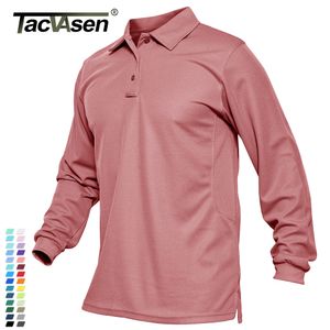 T-shirts voor heren Tacvasen Zomer Lange mouw Performance Quick Drying PoloS T-shirts Mens Tactisch shirt Golfteam Werk shirts Jersey Casual tops 230203