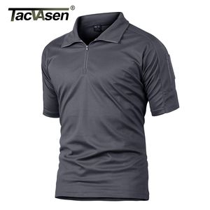 T-shirts pour hommes TACVASEN Polos d'été à séchage rapide à manches courtes T-shirts T-shirts de combat tactique militaire pour hommes Travail d'équipe Randonnée Sport Hauts de golf 230228