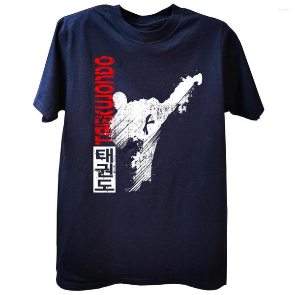 Camisetas para hombre, camiseta de artes marciales de Taekwondo para artista, camiseta de algodón con cuello redondo para hombre, camisetas de Hip Hop, ropa de calle Harajuku Kick