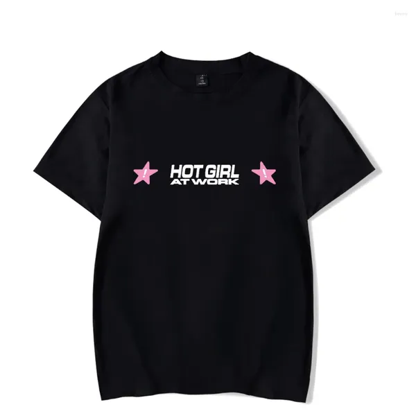 T-shirts pour hommes Tarayummy Girl At Work Tee T-shirt imprimé unisexe mode hip-hop style streetwear à manches courtes