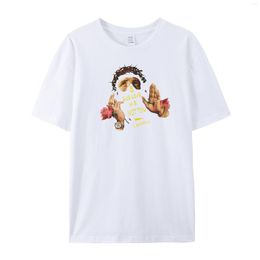 T-shirts pour hommes TARCHIA 2023 Top Tee Y2K Summer Cotton O Neck Short Sleeve Oversize God Love Me Shirt Men Fashion Fitness Tshirt T-shirts
