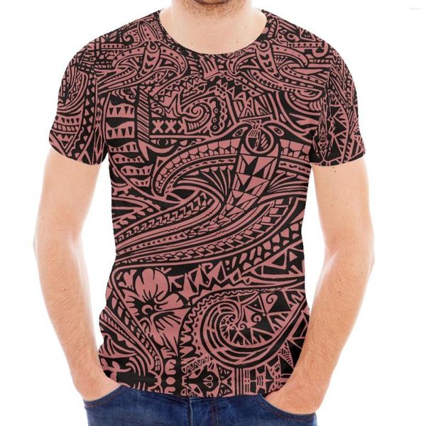 T-shirts pour hommes Tatouage Design polynésien imprimé dans le style des vêtements pour hommes Col rond Manches courtes Chemise de sport d'été hawaïenne