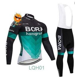 Camisetas para hombre Team Tour de France Fleece Manga larga Otoño e invierno Conjunto de traje de ciclismo de manga larga Ciclismo de montaña y deportes al aire libre VQTE