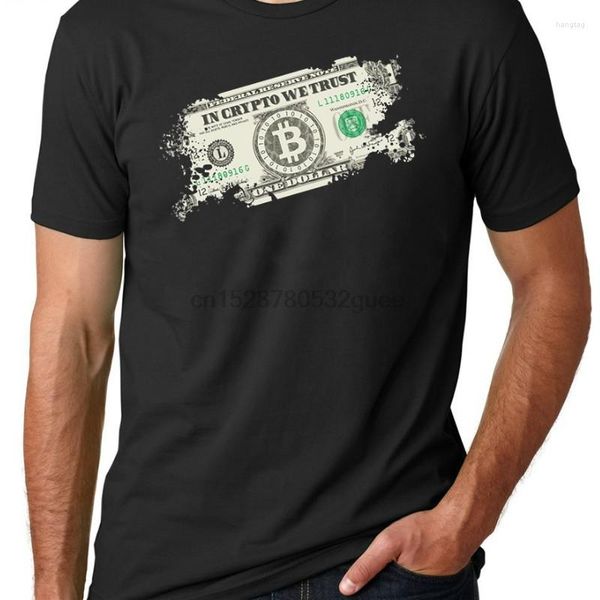 Camisetas para hombre, camiseta en Crypto We Trust Us Dollars Vintage Cryptocurrency, camisetas de manga corta relajadas, hombres adultos, talla grande