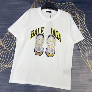 T-shirts pour hommes T-shirts Polos Col rond brodé et imprimé style polaire vêtements d'été avec t-shirt BA en pur coton de rue athleisure surdimensionné BALen324176