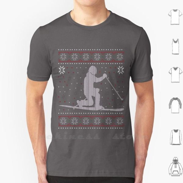 T-shirts pour hommes Telemark-pull de noël moche-pull laid-chemise cadeau imprimé grande taille 6xl coton Cool t-shirt de noël