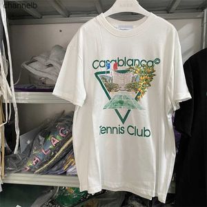 Camisetas masculinas Tennis Club Casablanca T Shirt Men Mujeres 1 1 Bandera de la mejor calidad de la camiseta de gran tamaño Casa Blanca Top Tees Ropa de anime HKD230817