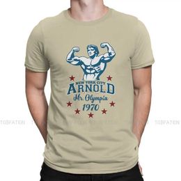 T-shirts masculins Terminator Arnold Schwarzenegger Mr Olympia Tshirt Men Graphique de grande taille Coton punk avec découper sous le cou T-shirt 2020 240327