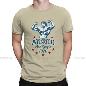 Camisetas para hombres Terminator Arnold Schwarzenegger Mr Olympia camiseta hombres gráfico de gran tamaño de algodón punk con corte debajo del cuello camiseta 2020 240327