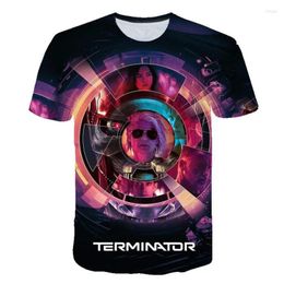 T-shirts pour hommes Terminator T-shirt Science-Fiction Film 3D Imprimé Streetwear T800 Dark Fate Hommes Femmes Chemise de mode T-shirts surdimensionnés Tops