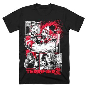 T-shirts masculins T-shirt T-shirt Horror Movie Hallown Merch Black T Women Men Crewneck Short Slve Strtwear 3D Clothes T240515