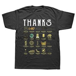 Camisetas para hombres gracias ciencias científicas amantes de los amantes de la camiseta de verano slve slve escolar camisetas de algodón tops H240506