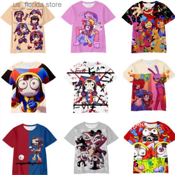 Camisetas para hombres The Amazing Digital Circus Anime 3D Camisetas gráficas para hombres Mujeres Ropa Casual Moda Corta Slve Strtwear Loose Ts Y240321