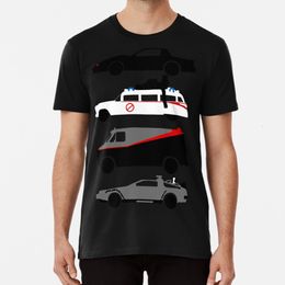 Heren T-shirts The Car's The Star T Shirt Car 80s The A Team Van Knight Rider Kitt Ghostbusters Ecto 1 Back To The Future Outatime 230607