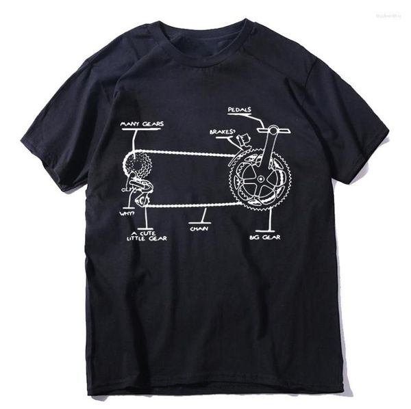 Camisetas para hombre THE COOLMIND, camiseta fresca de algodón de manga corta para hombre, camiseta con estampado de bicicleta con cuello redondo, camiseta de talla grande, camisetas