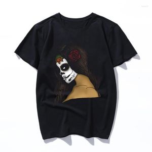 T-shirts pour hommes The Day Of Dead Girl Top Quality Cotton Funny Women Shirt Casual Unisex Short Sleeve Print Mens T-shirt Fashion Cool Shi